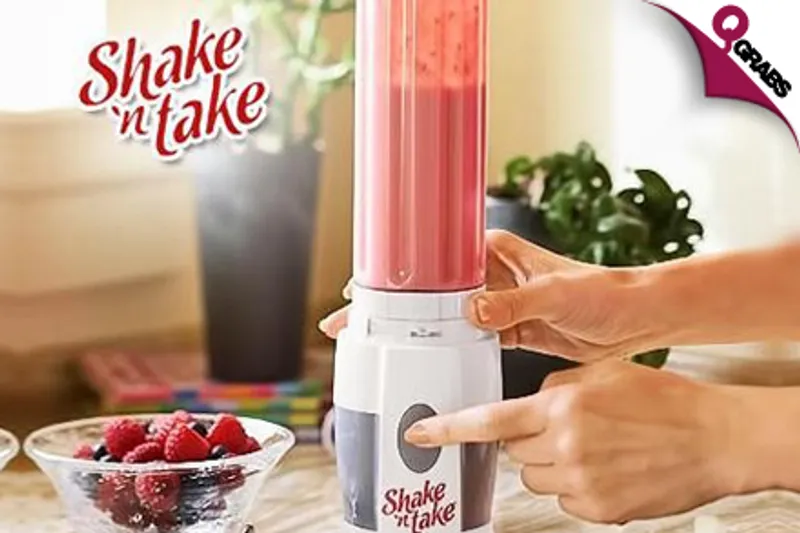 For QR69, Enjoy Your Smoothies To-Go with a Shake N’ Take Bottle Blender - Includes Two Bottles! (QR139 Value)